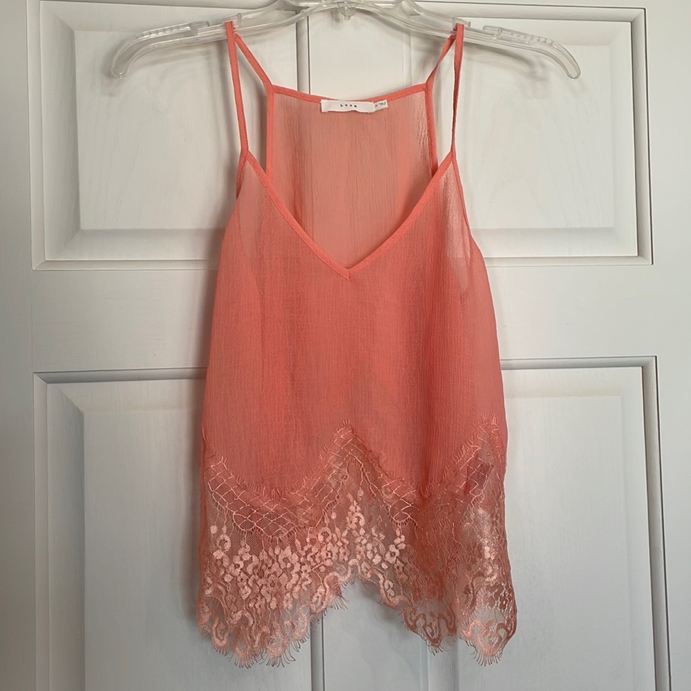 Sheer coral top